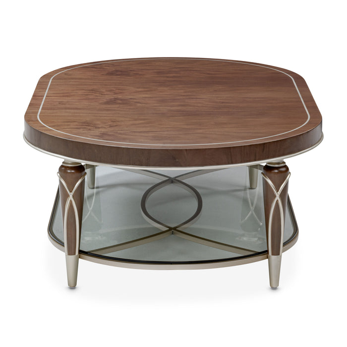 Villa Cherie Oval Cocktail Table - Hazelnut