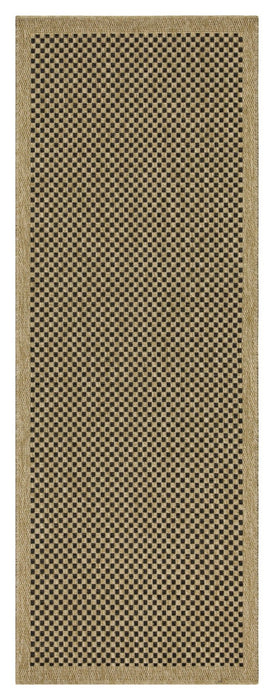 Earth - Indoor / Outdoor Area Rug Polypropylene - Jute / Black