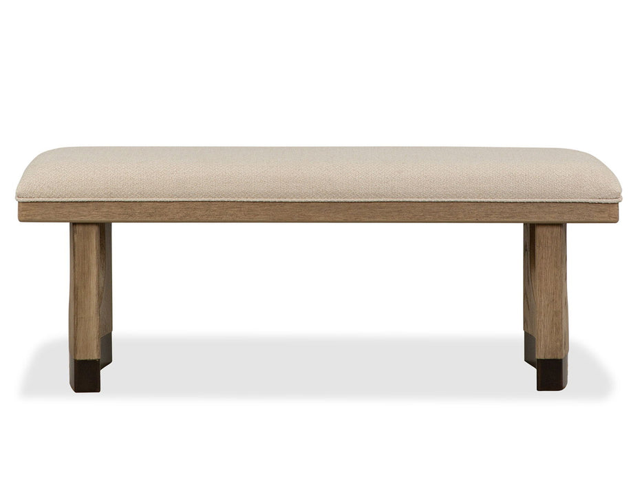 Tristan - Upholstered Backless Bench With U-Shaped Legs - Swiss Coffee Magnussen Furniture