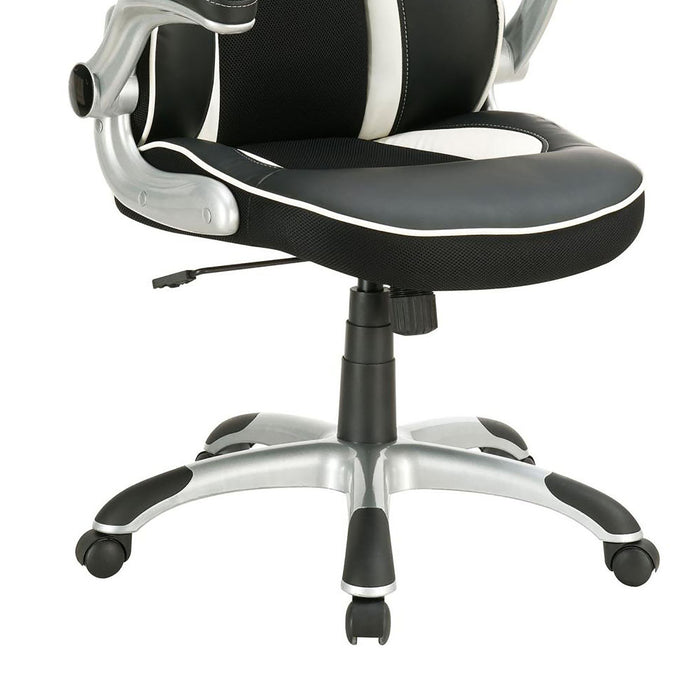 Adjustable Height Office Chair With Ergonomic Design And Swivel Mechanism - Black Furniture Max