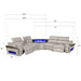Nova - Sectional With Bluetooth Speaker, LED And Lifting Wine Cabinet Matrix Furniture Group