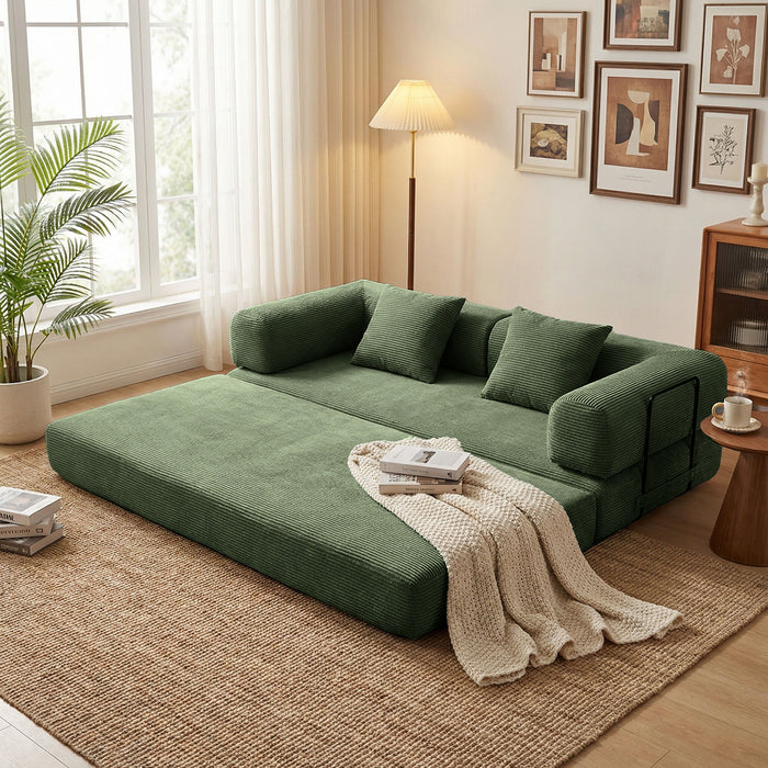 Convertible Sofa Bed With Removable Pillows Home Essentials