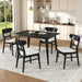 5 Piece Dining Set With Table And 4 Upholstered Chairs Noble House