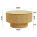 Modern Circular Coffee Table With Stripe Design And Storage Space Home Essentials