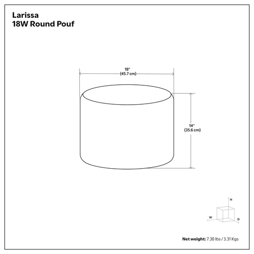 Larissa - Handcrafted Round Braided Pouf Simpli-Home