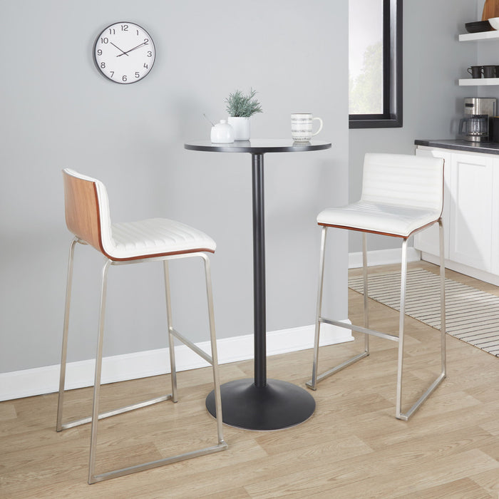Mason Mara - Contemporary Fixed Height Barstool (Set of 2) Lumi Source