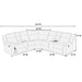 Power Motion Sectional LAF / RAF Loveseat With Console Cup Holders Home Essentials