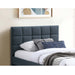 Contemporary Style Bed With Trundle Upholstered Headboard And Footboard Grid Pattern Home Essentials