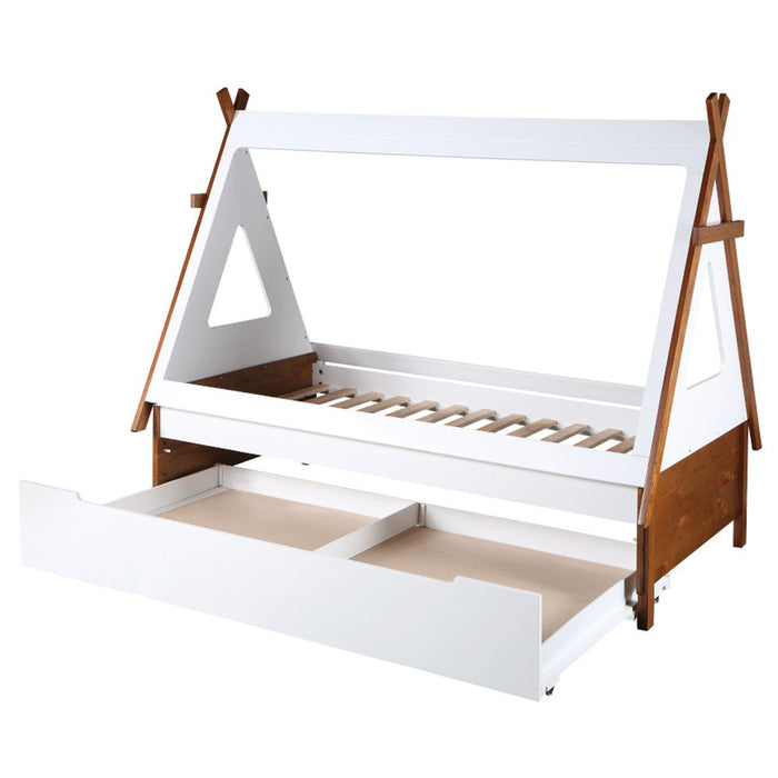 Loreen - Twin Bed - Oak & White ACME