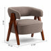 Accent Armchair With Soft Upholstered Seat - Brownish-Red Home Essentials