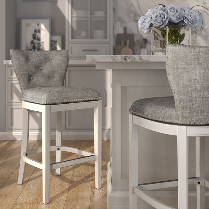 Upholstered Swivel Stool With Back Home Essentials