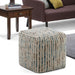 Zoey - Handcrafted Woven Cube Pouf Simpli-Home