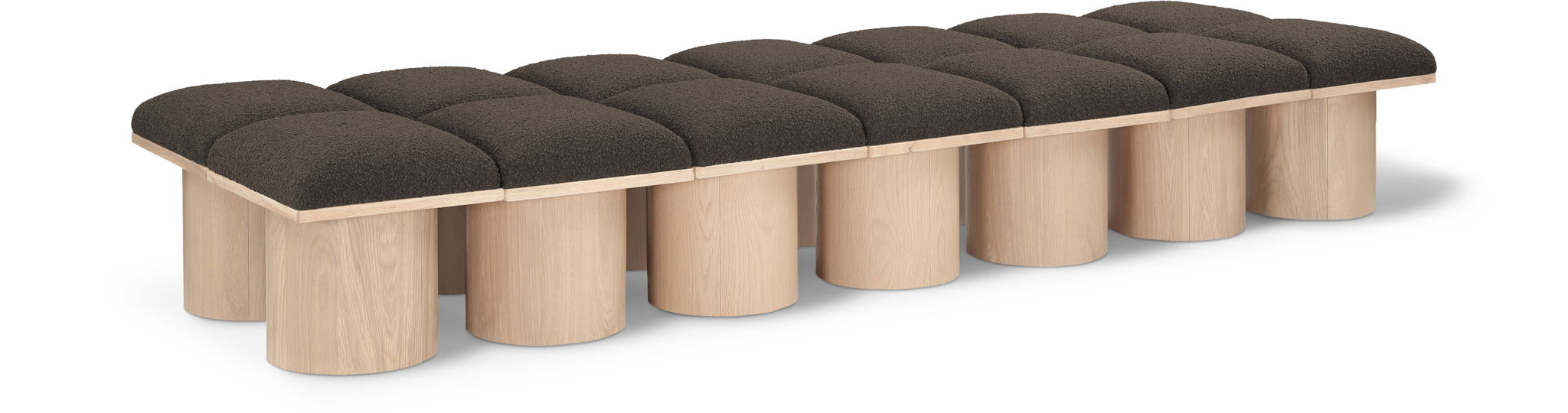 Pavilion - 14 Piece Modular Bench With Natural Base Meridian Furniture