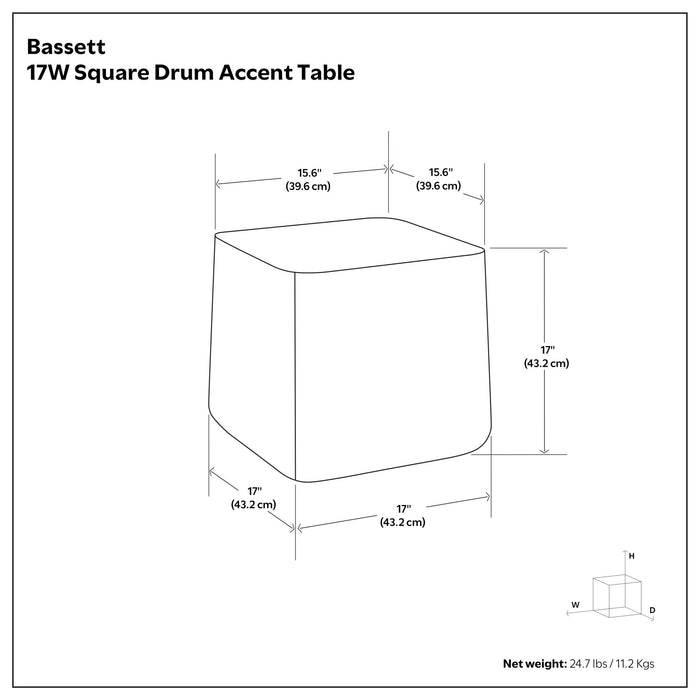 Bassett - Cast Aluminum Side Table - Brown Simpli-Home