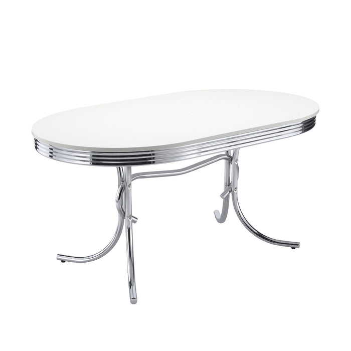 Midge - Oval Dining Table Set Furniture Max
