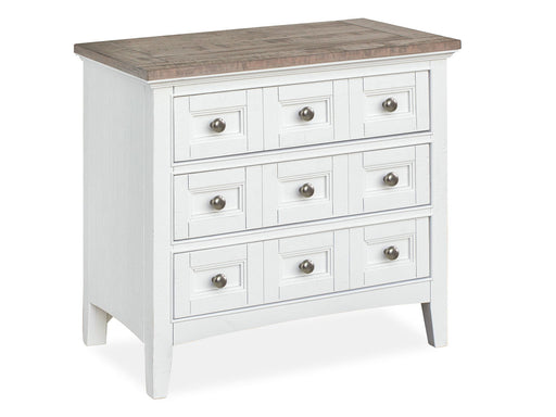 Heron Cove - Two Tone Drawer Nightstand - Chalk White And Dovetail Gray Magnussen Furniture