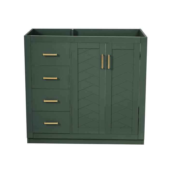 Retro Style Bathroom Vanity, 3 Drawers & Soft Closing Doors Hearth and Haven