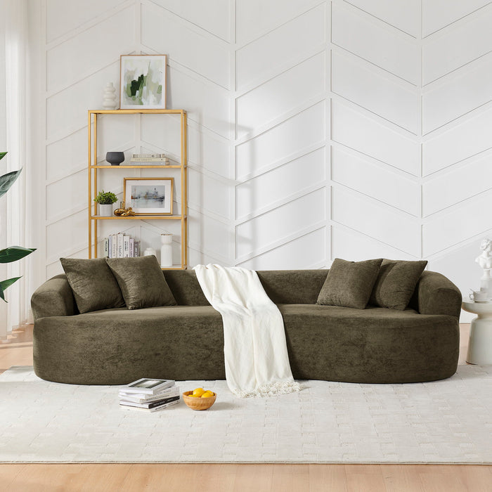 4 Seater Curved Cloud Sectional Sofa Home Essentials