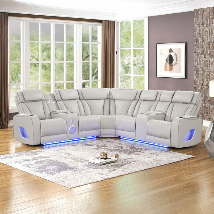Fortuner - Power Recliner Sectional Sofa Matrix Furniture Group