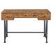 3 Drawer Writing Desk With Handles - Brown Furniture Max