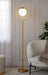 Moon - Contemporary Floor Lamp - Gold / Frosted Lumi Source