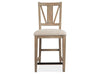 Paxton Place - Counter Chair With Upholstered Seat (Set of 2) - Dovetail Gray Magnussen Furniture