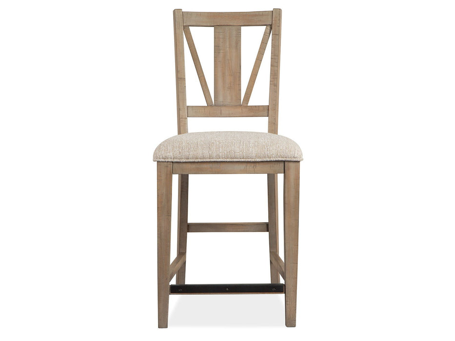 Paxton Place - Counter Chair With Upholstered Seat (Set of 2) - Dovetail Gray Magnussen Furniture
