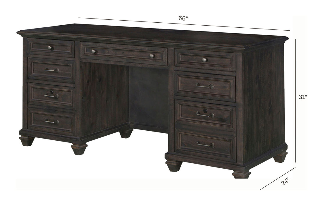 Sutton Place - Credenza - Weathered Charcoal Magnussen Furniture