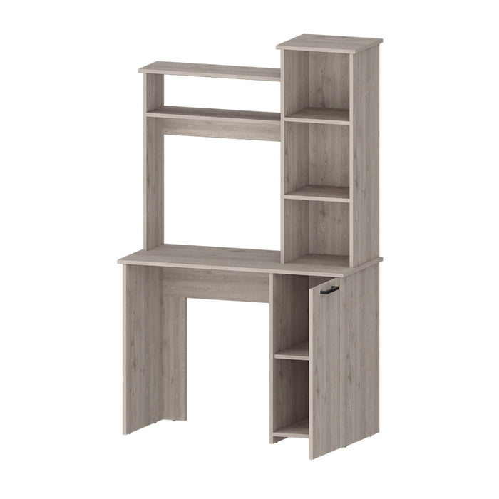 39" Computer Desk With Hutch - Gray