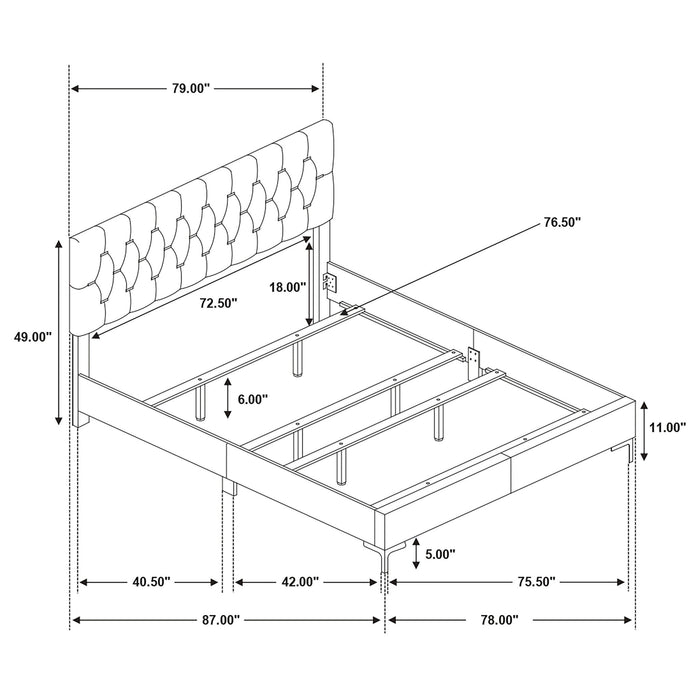 Lexie - Tufted Panel Bed Furniture Max