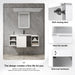 Wall Mounted Bathroom Vanity With Sink, Cabinet & Half Door Home Essentials