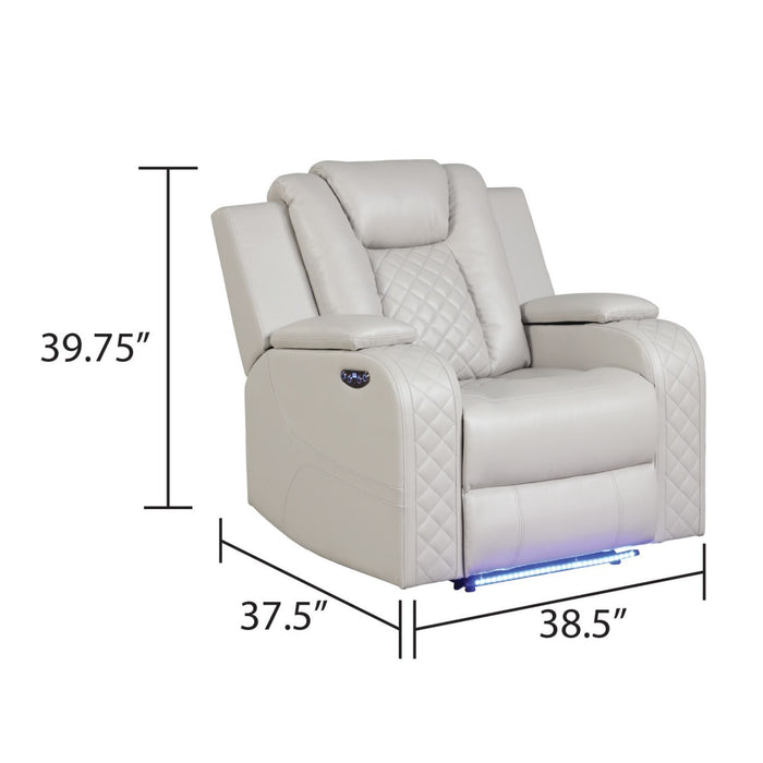 Benz - LED & Power Recliner Chair With Adjustable Headrest Matrix Furniture Group