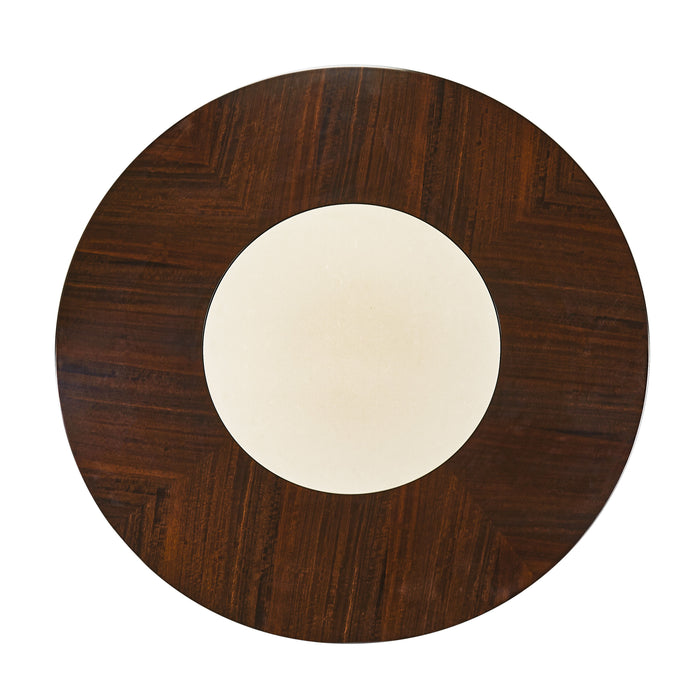 Paris Chic - Round Dining Table - Porcelain/Espresso