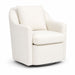 Upholstered Barrel Lounge Chair With Soft Cushioned Seat And Frame - White Home Essentials