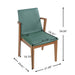 Dining Chairs (Set of 2) - Green / Walnut Noble House