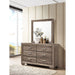 Holmgren - 6 Drawer Dresser With Mirror - Taupe Furniture Max