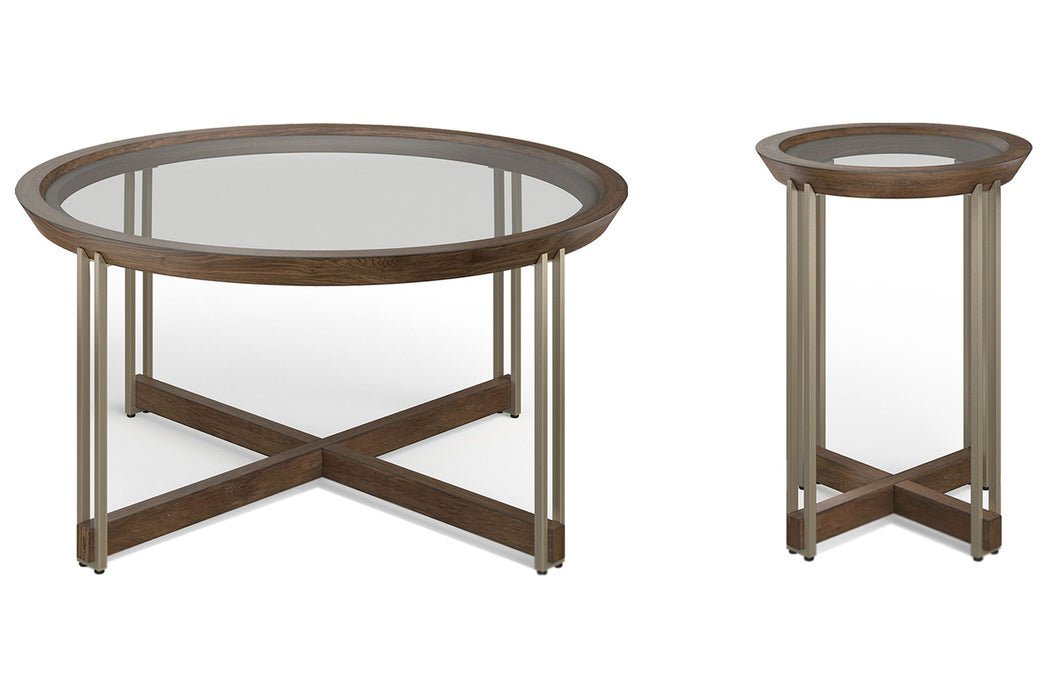 Elora - Round Cocktail Table Set Magnussen Furniture