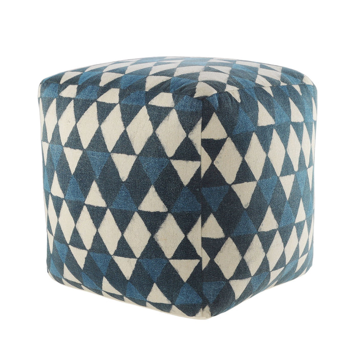 Cotton Ottoman 20" - Blue