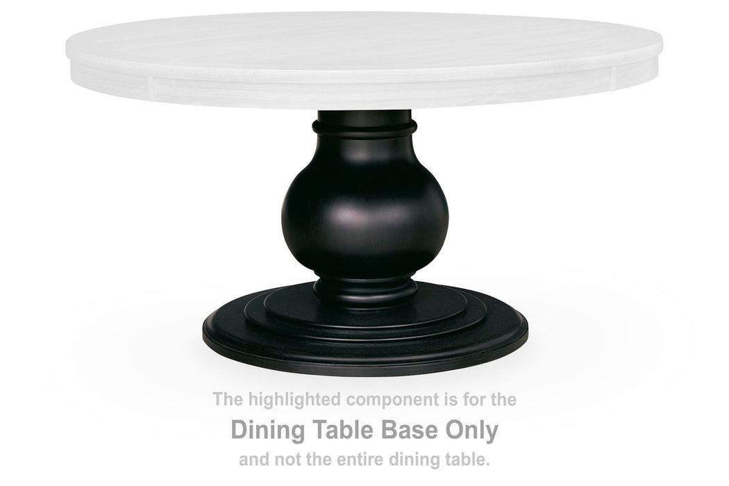 Ridgester - Round Dining Room Table Base - Black Benchcraft®
