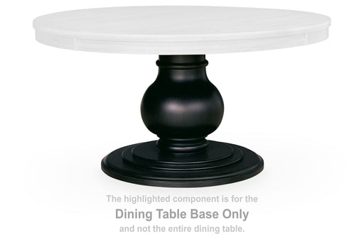 Ridgester - Round Dining Room Table Base - Black Benchcraft®