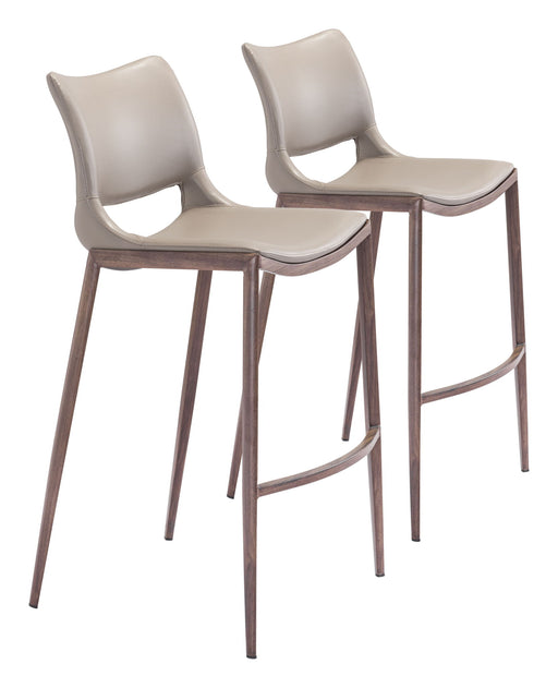 Ace - Bar Chair With Walnut Legs (Set of 2) Zuo Modern