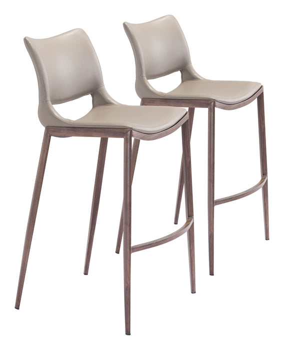 Ace - Bar Chair With Walnut Legs (Set of 2) Zuo Modern