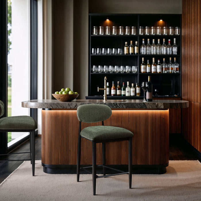 Riccio - Stool - Black Frame Meridian Furniture
