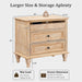 Nightstand With Charging Station, 3 Drawer Storage Table Home Essentials