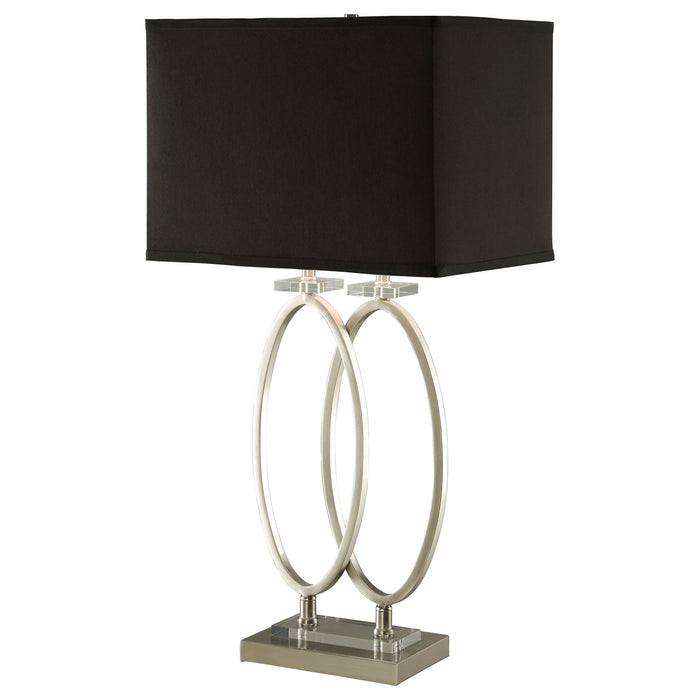 Rectangular Shade Accent Lamp With 3 Way Switch - Silver Furniture Max