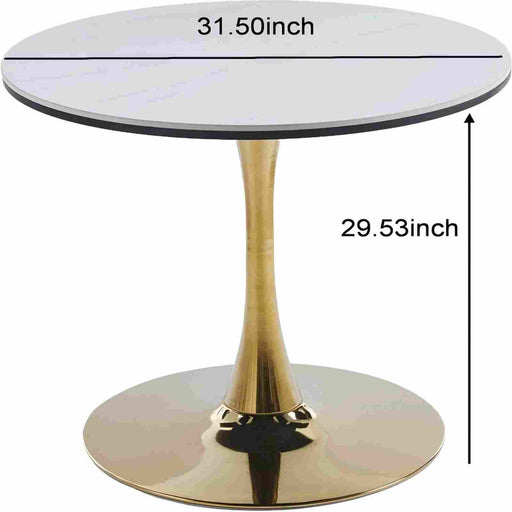 Tulip Table Mid-Century Dining Table With Round Table Top, Pedestal Dining Table, End Table Leisure Coffee Table Home Essentials