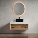 Floating Bathroom Vanity With Glossy Round Vessel Sink Home Essentials
