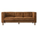 3 Seater Sofa With Square Arms, Tufted Pillow Back For Living Room Noble House