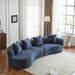 Elegant Curved Sectional Sofa With Full Foam Comfort Noble House