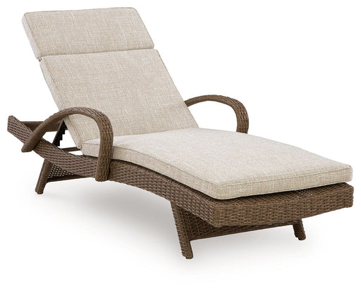 Laguna Heights - Chaise Lounge With Cushion - Beige Signature Design by Ashley®